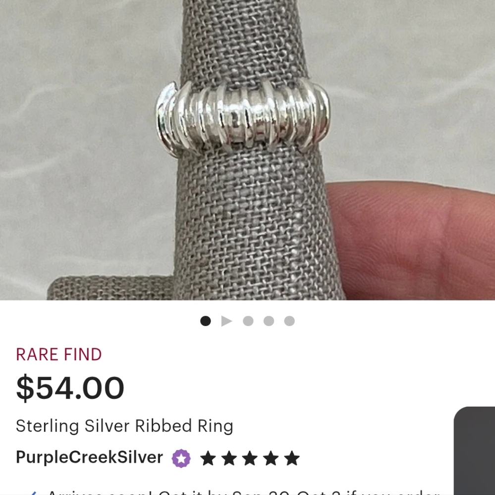 Sterling Silver Ribbed Ring